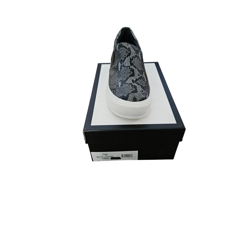 J/Slides Heidi Snake Print Leather Platform Slip-On Sneakers – Size 7M